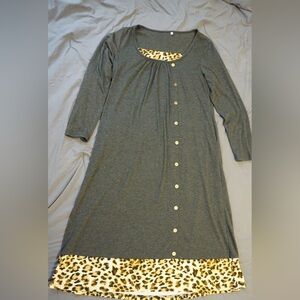 Women’s spring long sleeve leopard print dress